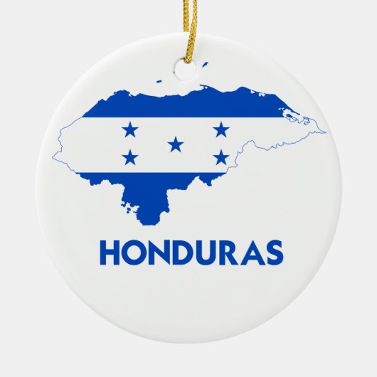 HONDURAS MAP KERAMISCH ORNAMENT (Voorkant)