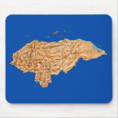 Honduras Map Mousepad Muismat (Voorkant)