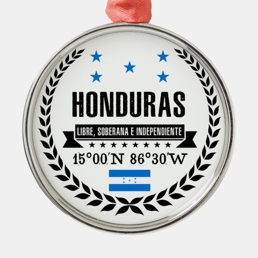 Honduras Metalen Ornament (Voorkant)