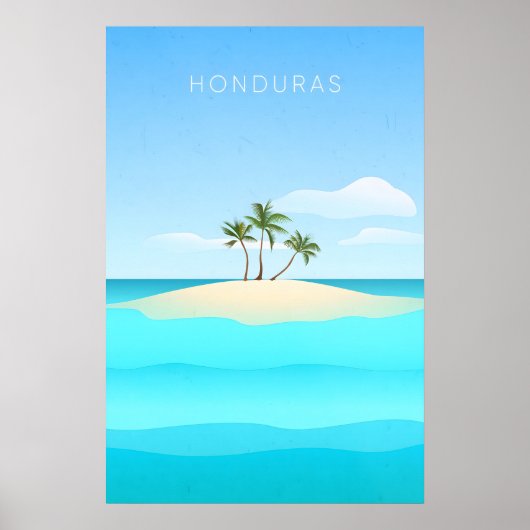 Honduras Minimale Reisposter Poster (Voorkant)