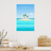 Honduras Minimale Reisposter Poster (Keuken)