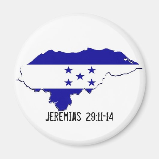Honduras Missie Jeremias 29:11-14 - Gepersonalisee Magneet (Voorkant)