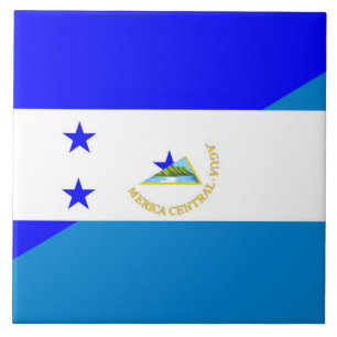 honduras nicaragua - symbool van de halve vlag tegeltje