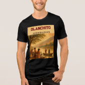 Honduras Olanchito Retro poster Tri-Blend Shirt (Voorkant)