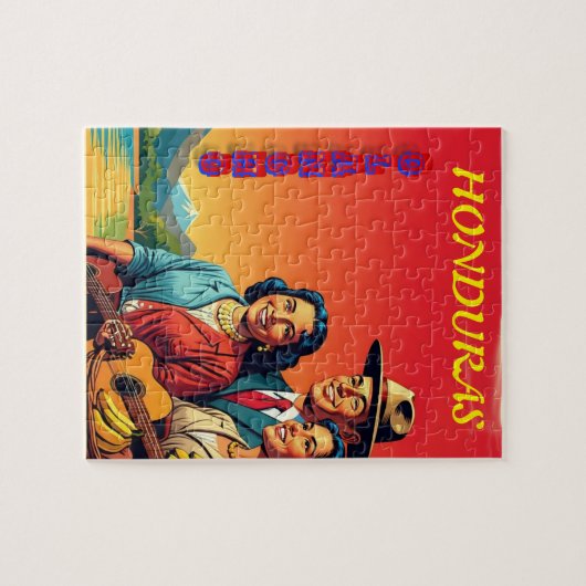  Honduras OLANCHO Retro poster Legpuzzel (Horizontaal)