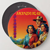Honduras OLANCHO Retro poster Ronde Button 6,0 Cm (Voorkant /achterkant)