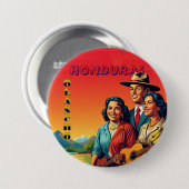 Honduras OLANCHO Retro poster Ronde Button 7,6 Cm (Voorkant /achterkant)