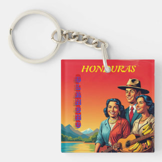Honduras OLANCHO Retro poster Sleutelhanger