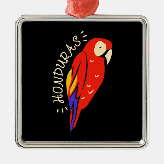 Honduras Parrot Metalen Ornament (Voorkant)