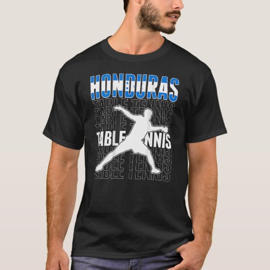 Honduras Ping Pong Honduran Table Tennis Support T-shirt (Voorkant)