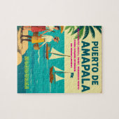  Honduras Puerto AMAPALA Retro poster Legpuzzel (Horizontaal)