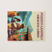  Honduras Puerto LEMPIRA Retro poster Legpuzzel (Horizontaal)