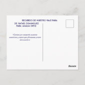  Honduras Puerto Tela Retro poster Briefkaart (Achterkant)