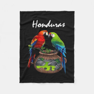 Honduras Reis Rode Ara Honduras Familie Vakantie Fleece Deken