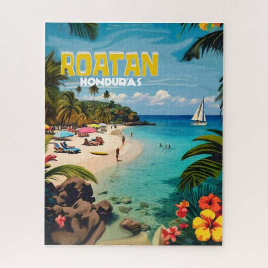 Honduras Reizen  Retro Poster Legpuzzel (Verticaal)