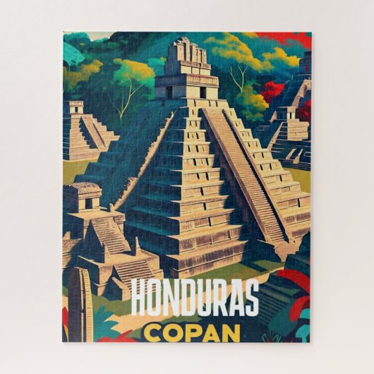 Honduras Reizen  Retro Poster Legpuzzel (Verticaal)