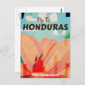 Honduras Retro  vakantie-Poster Briefkaart (Voorkant / Achterkant)