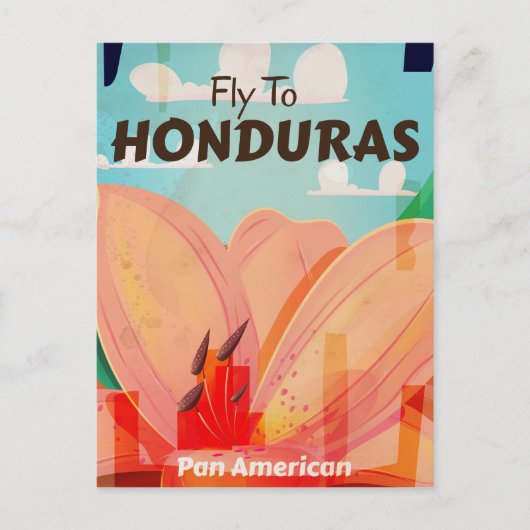 Honduras Retro  vakantie-Poster Briefkaart (Voorkant)