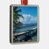 Honduras - Roantan Beach Metalen Ornament (Rechts)