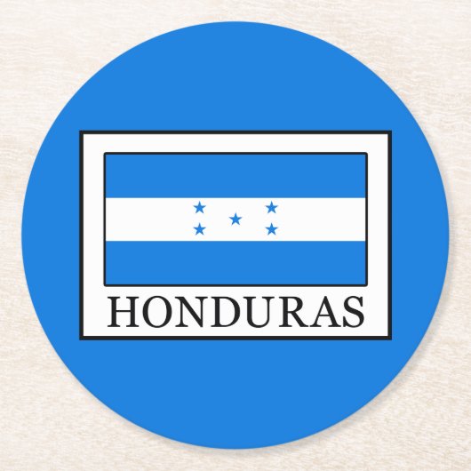 Honduras Ronde Kartonnen Onderzetter (Voorkant)