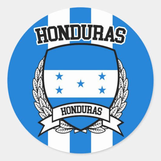 Honduras Ronde Sticker (Voorkant)