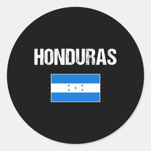 Honduras Ronde Sticker (Voorkant)