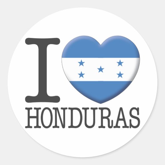 Honduras Ronde Sticker (Voorkant)