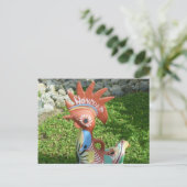 honduras rooster briefkaart (Staand voorkant)