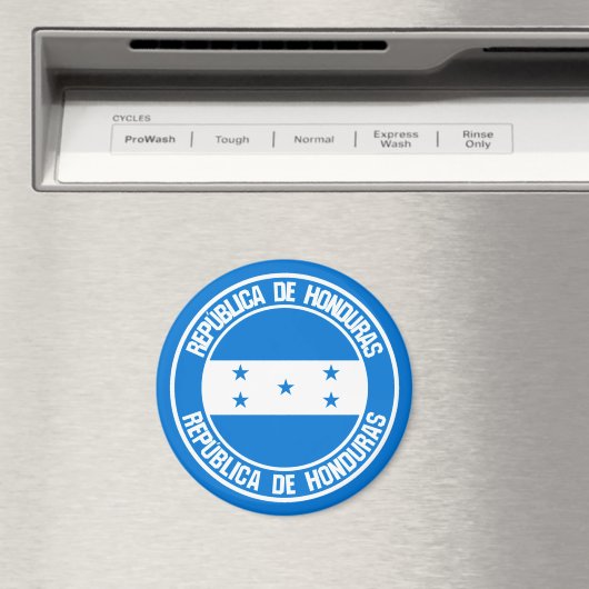 Honduras Round Emblem Magneet (Insitu (Vaatwasser))