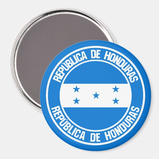 Honduras Round Emblem Magneet (Voorkant / Achterkant)