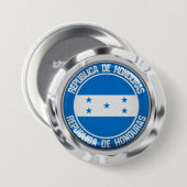 Honduras Round Emblem Ronde Button 7,6 Cm (Voorkant /achterkant)