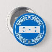 Honduras Round Emblem Ronde Button 7,6 Cm (Voorkant /achterkant)
