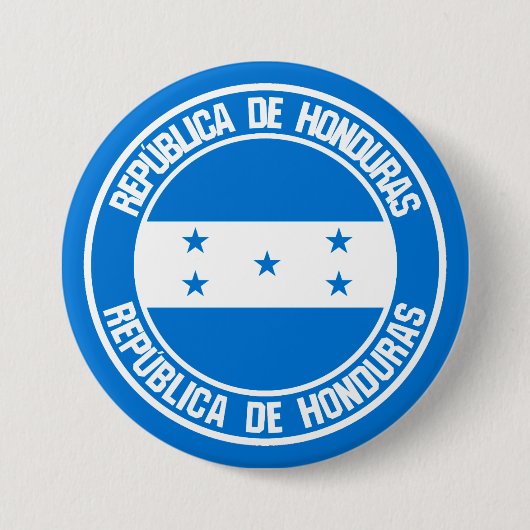 Honduras Round Emblem Ronde Button 7,6 Cm (Voorkant)