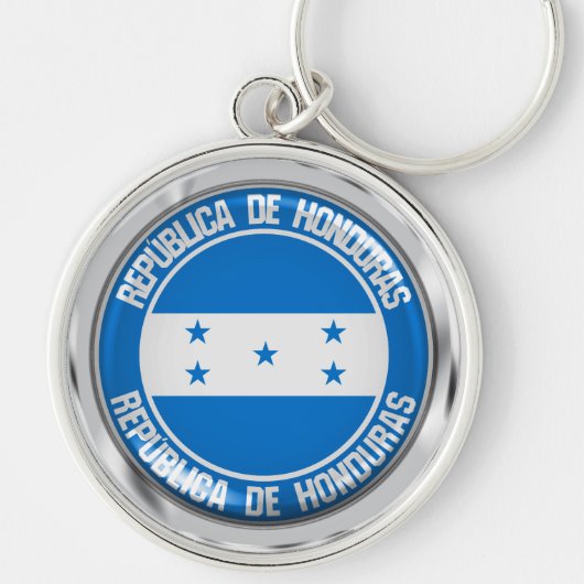 Honduras Round Emblem Sleutelhanger (Voorkant)