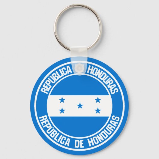 Honduras Round Emblem Sleutelhanger (Voorkant)