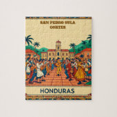 Honduras SAN PEDRO SULA Retro poster Legpuzzel (Verticaal)