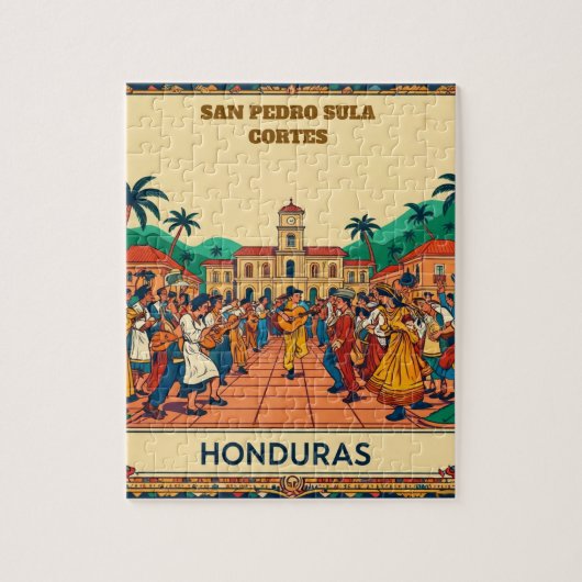  Honduras  SAN PEDRO SULA  Retro poster Legpuzzel (Verticaal)