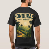  Honduras Santa Barbara Retro poster T-shirt (Achterkant)