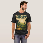  Honduras Santa Barbara Retro poster T-shirt (Voorkant volledig)