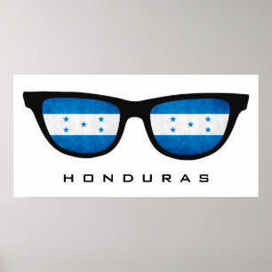 Honduras Shades aangepaste tekst en kleuren-poster Poster