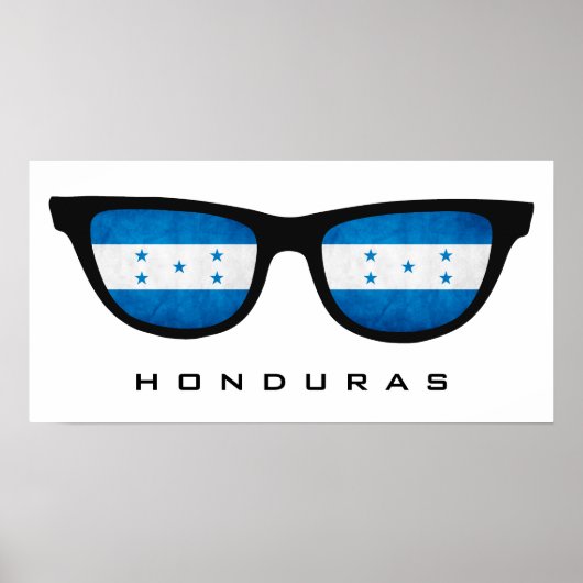 Honduras Shades aangepaste tekst en kleuren-poster Poster (Voorkant)