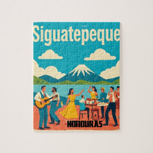  Honduras SIGUATEPEQUE Retro poster Legpuzzel (Verticaal)