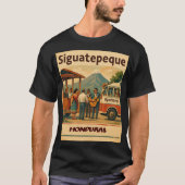  Honduras SIGUATEPEQUE Retro poster T-shirt (Voorkant)