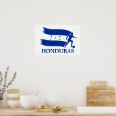 Honduras Soccer Flag Poster (Keuken)