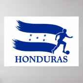 Honduras Soccer Flag Poster (Voorkant)