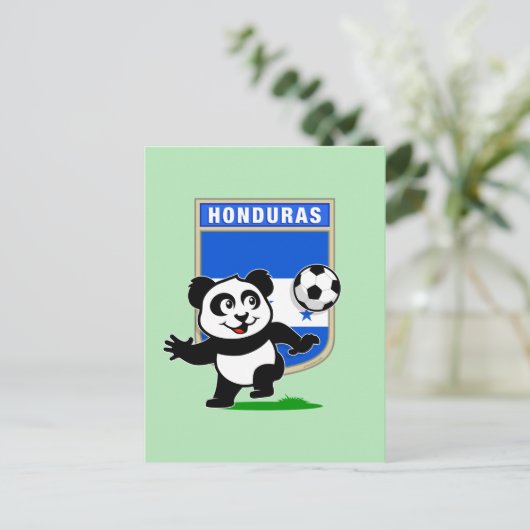 Honduras Soccer Panda Briefkaart (Staand voorkant)