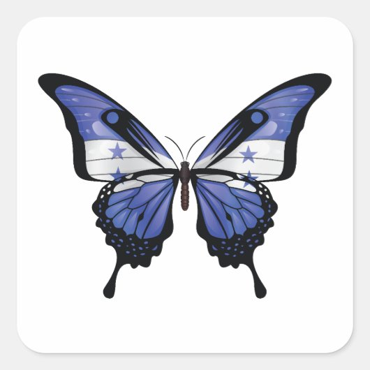 Honduras Swallowtail Vlinder Vlag Sticker (Voorkant)