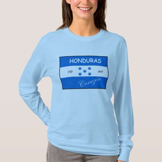 Honduras T-shirt de dama con manga larga (Voorkant)