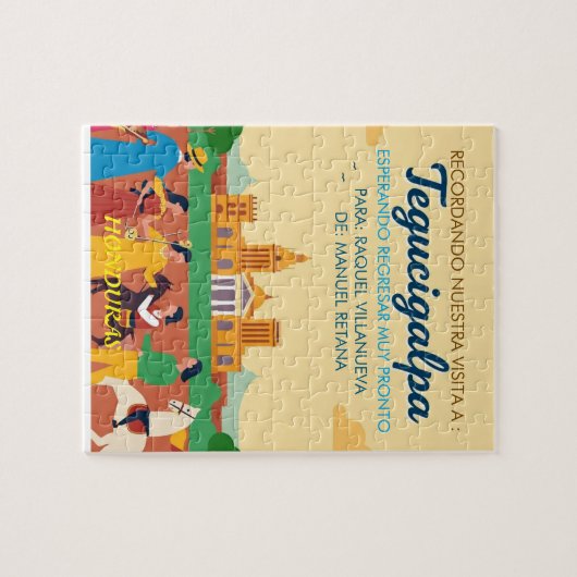 Honduras TEGUCIGALPA DC Retro poster Legpuzzel (Horizontaal)