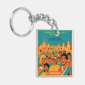  Honduras TEGUCIGALPA DC Retro poster Sleutelhanger (Voorkant Links)